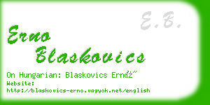 erno blaskovics business card